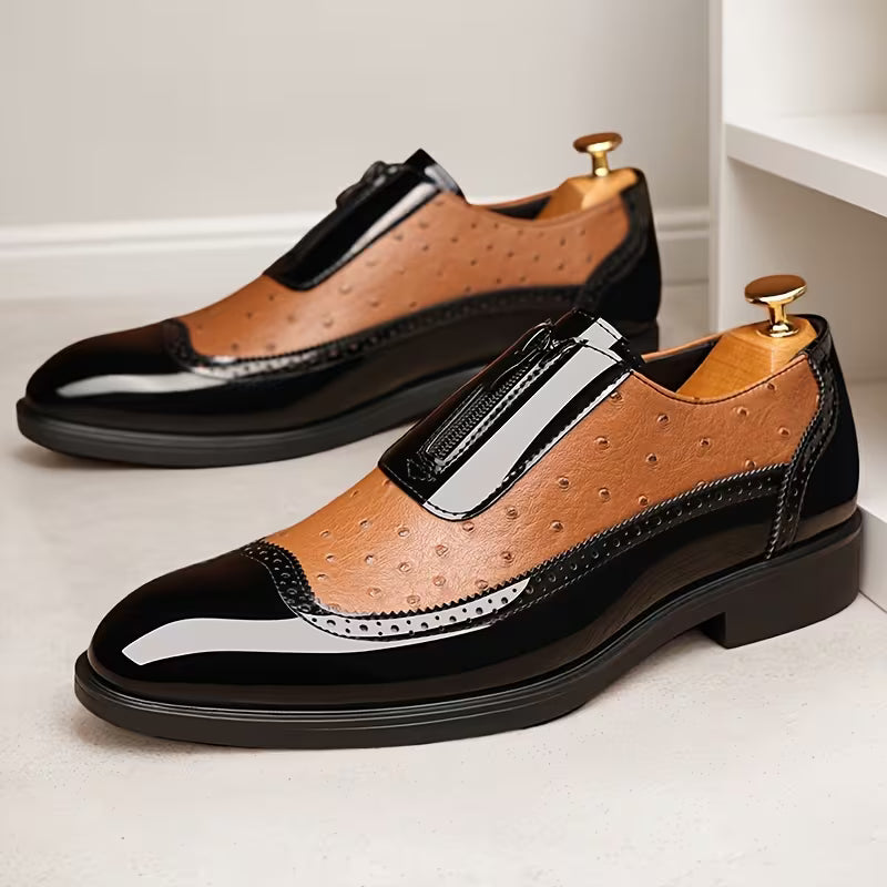 Oxford-Ostrichleder-Schuhe