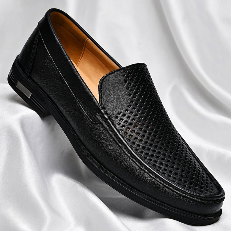 Pelle Italia Echtes Leder Slipper
