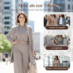 Elegantes 3-teiliges Set aus Longline-Cardigan, Top und Hose