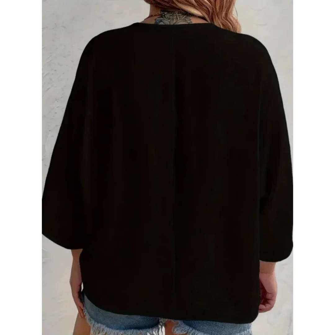 Quinn | Elegantes V-Ring-Top mit Knöpfen