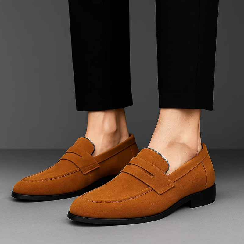 Marco Wildleder Penny Loafers