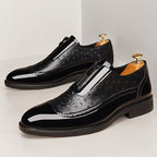 Oxford-Ostrichleder-Schuhe