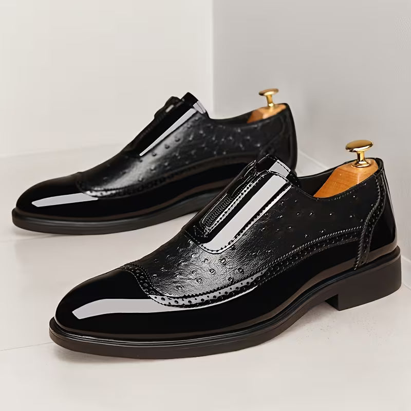 Oxford-Ostrichleder-Schuhe