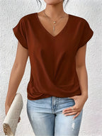 Lydia | Lässiges T-Shirt mit V-Ausschnitt