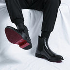 Giovanni Echtes Leder Chelsea-Stiefel