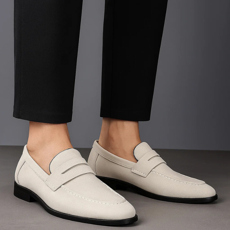 Marco Wildleder Penny Loafers