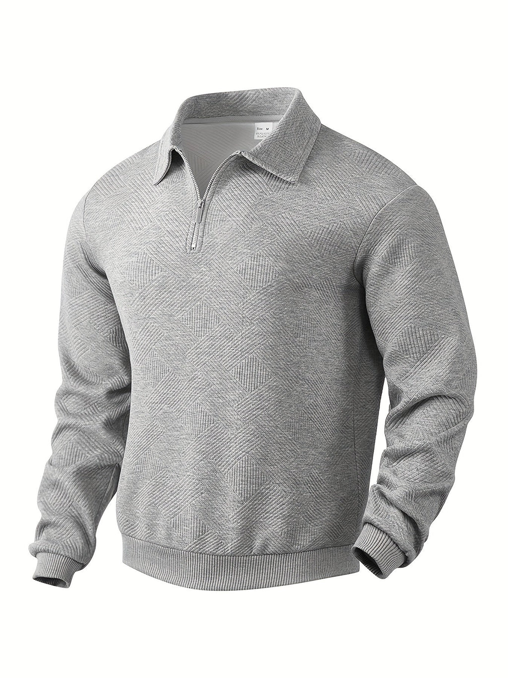 Finn | Geometrisches Design Vintage Reißverschluss Pullover