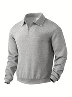 Finn | Geometrisches Design Vintage Reißverschluss Pullover