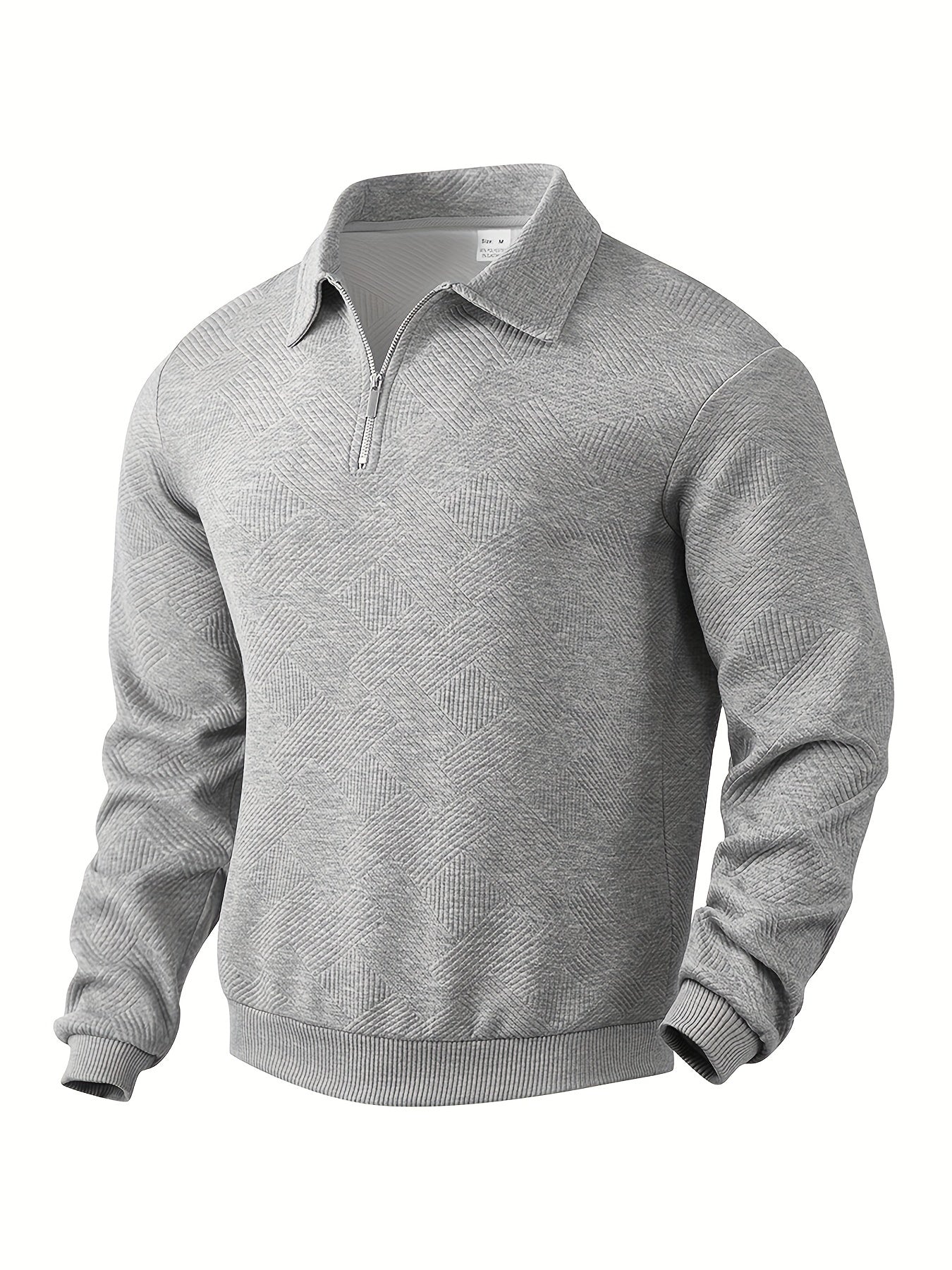 Rafael | Vintage-Zip-Pullover mit geometrischem Design