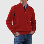 Ben | Modischer Warmer Pullover Mit Halbem Reißverschluss