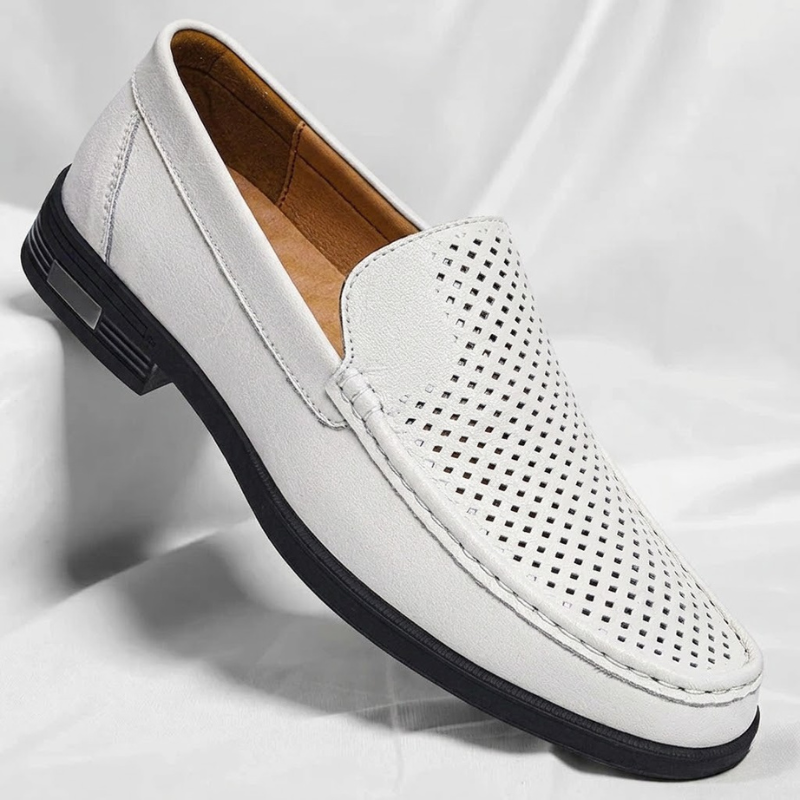 Pelle Italia Echtes Leder Slipper