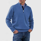 Ben | Modischer Warmer Pullover Mit Halbem Reißverschluss