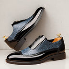 Oxford-Ostrichleder-Schuhe