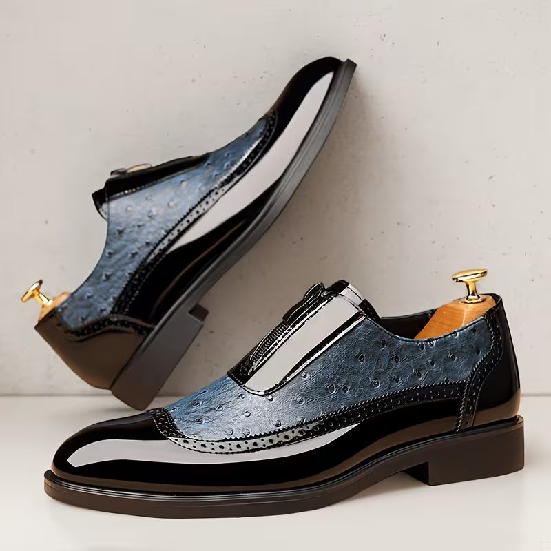 Oxford-Ostrichleder-Schuhe
