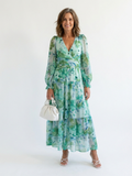 Althea | Maxi-Blumenkleid mit langen Ärmeln