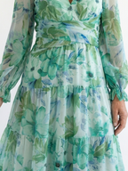 Althea | Maxi-Blumenkleid mit langen Ärmeln
