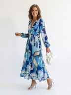 Althea | Maxi-Blumenkleid mit langen Ärmeln