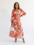 Althea | Maxi-Blumenkleid mit langen Ärmeln