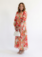 Althea | Maxi-Blumenkleid mit langen Ärmeln
