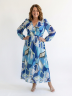 Althea | Maxi-Blumenkleid mit langen Ärmeln