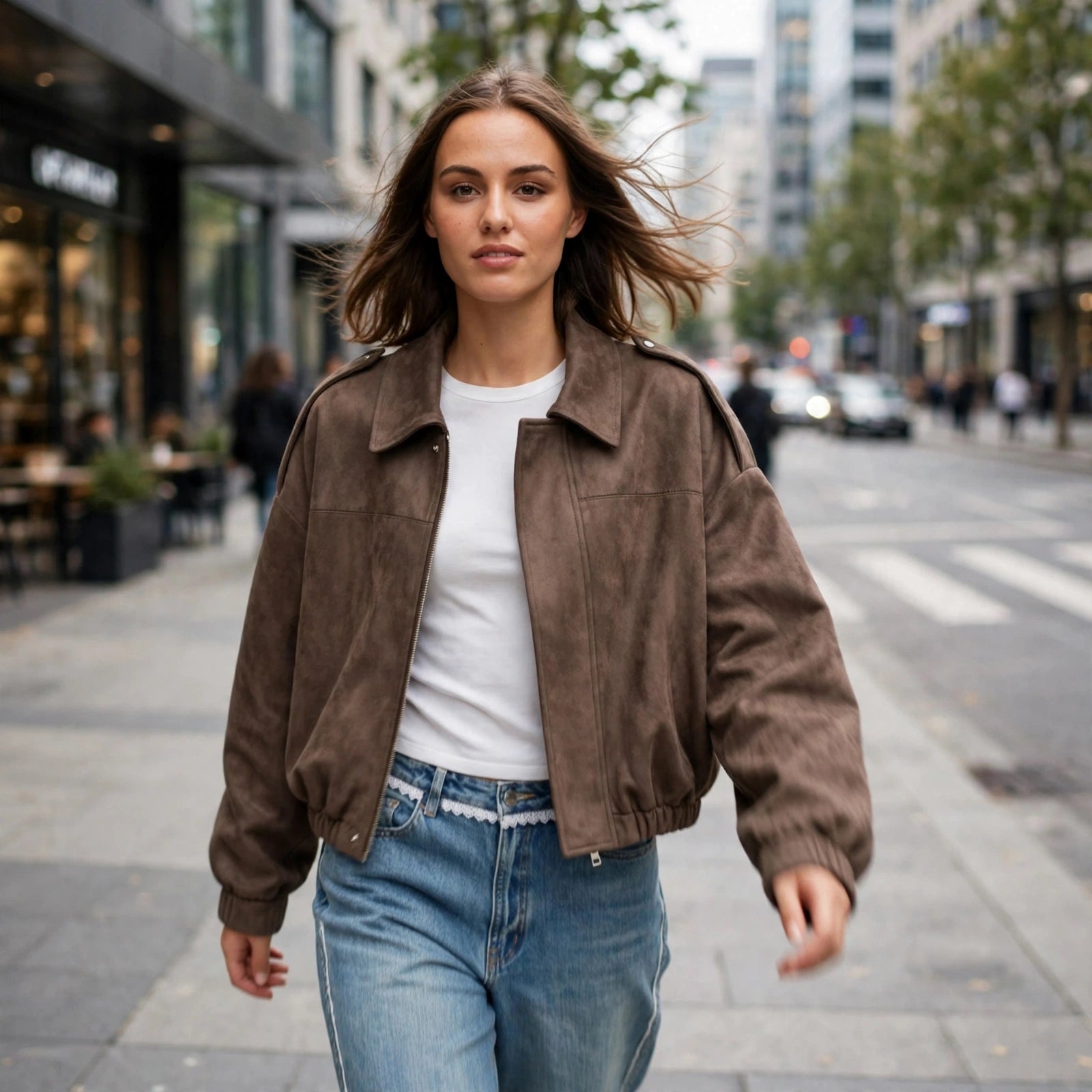 VEUGER MODEHOUS™ | Wildleder-Look Jacke