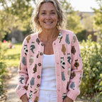 Allison | Cardigan mit Katzenmuster