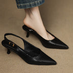 Céliane Leather Slingback Heels