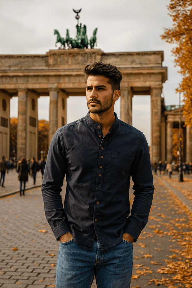 Ralf | Herrenhemd im japanischen Stil