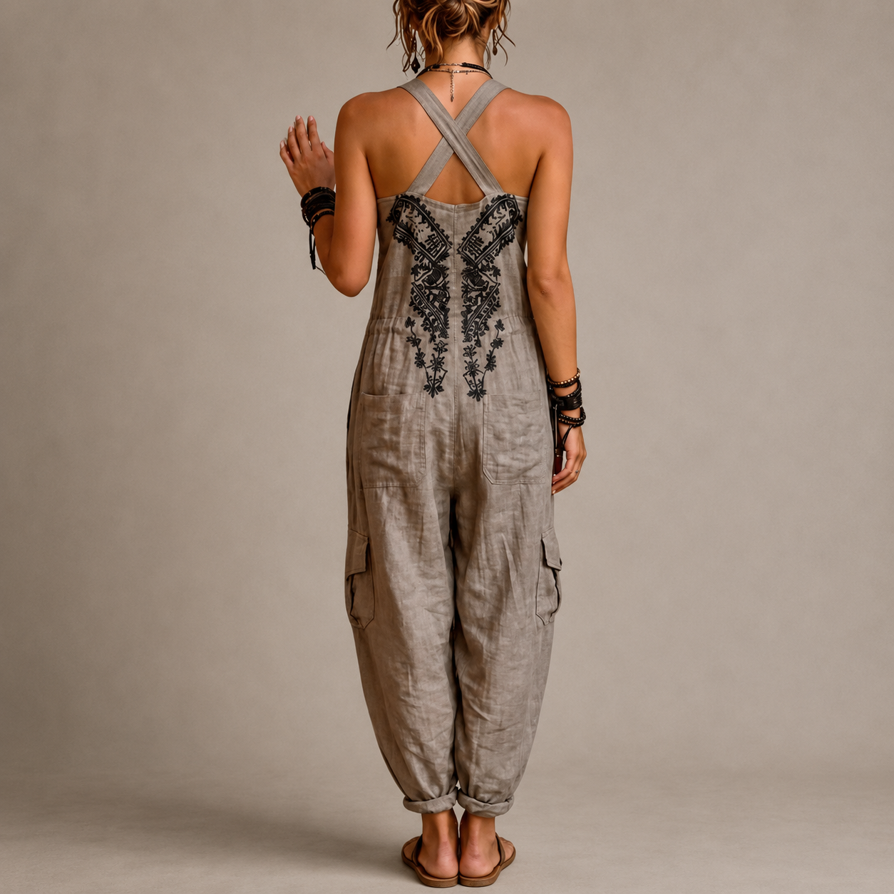 Astrid – Bestickter Boho-Overall