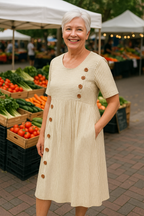 Brienne | Gestreiftes Midi-Kleid