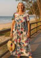 Masie | Luftiges Blumen-Maxikleid