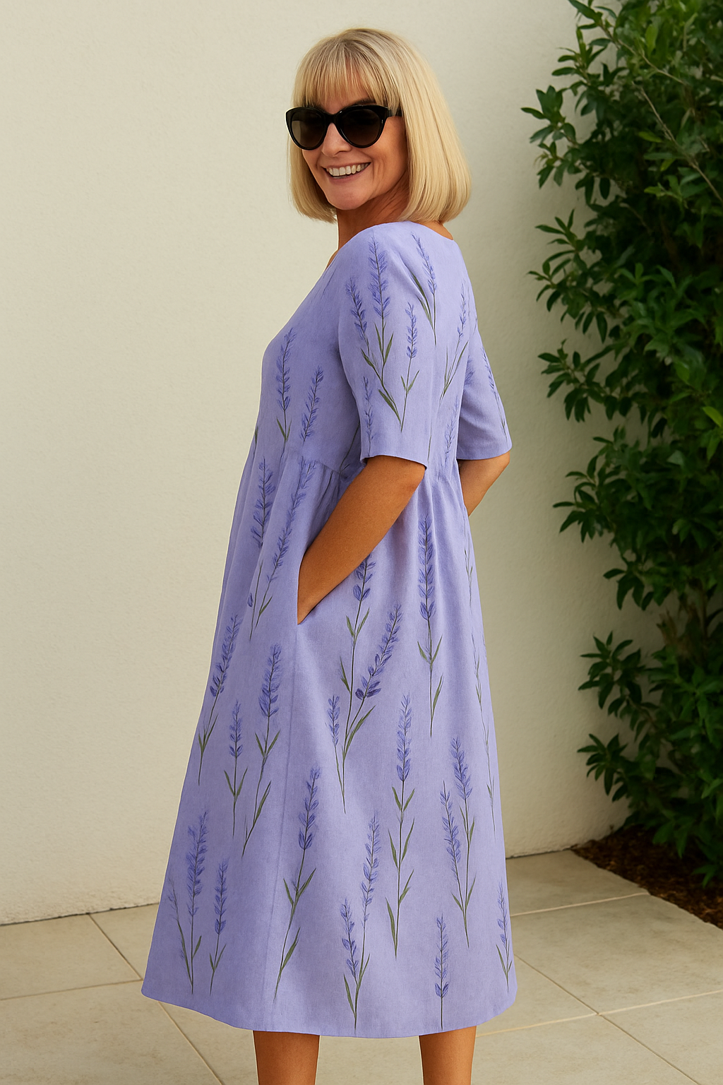Eliza | Entspanntes Midi-Kleid