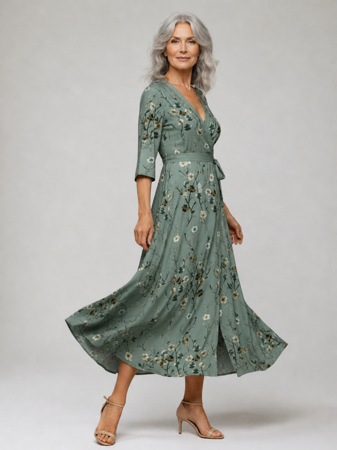 Selora | Halter Neck Floral Flow Maxi Dress