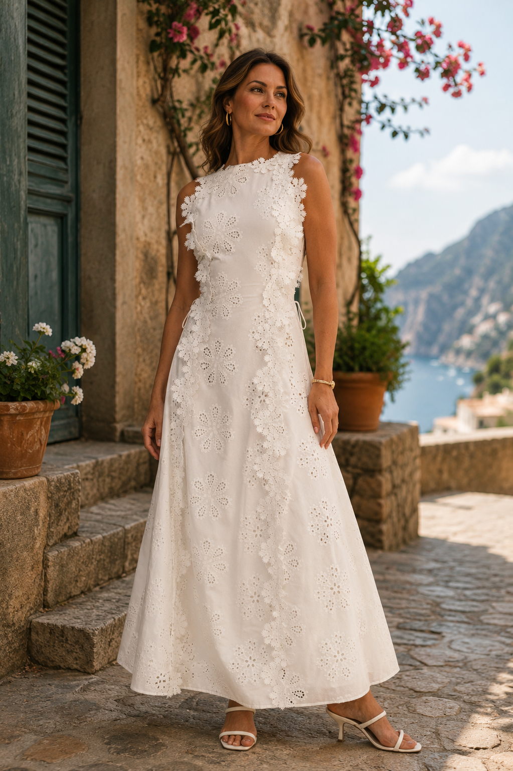 Della | Elegantes Maxi-Kleid mit Stickerei