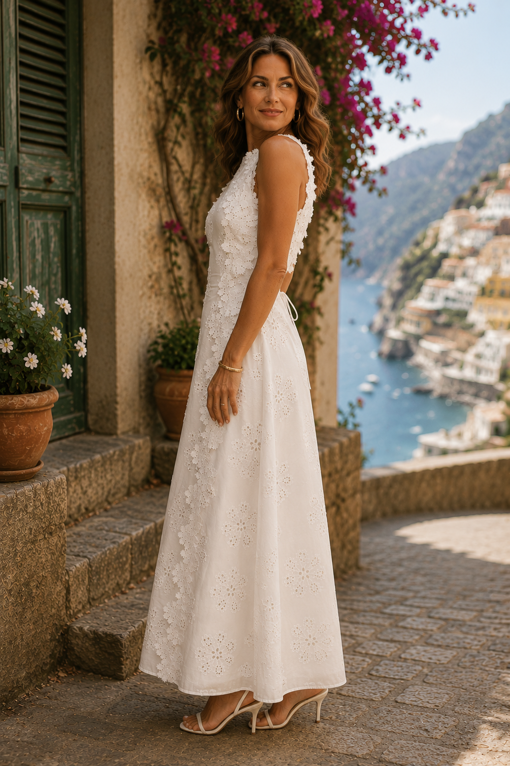Della | Elegantes Maxi-Kleid mit Stickerei