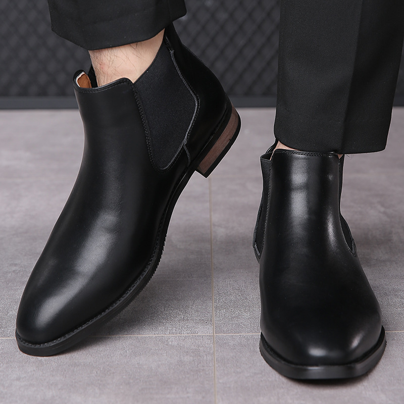 Harrison Leder Chelsea Boots