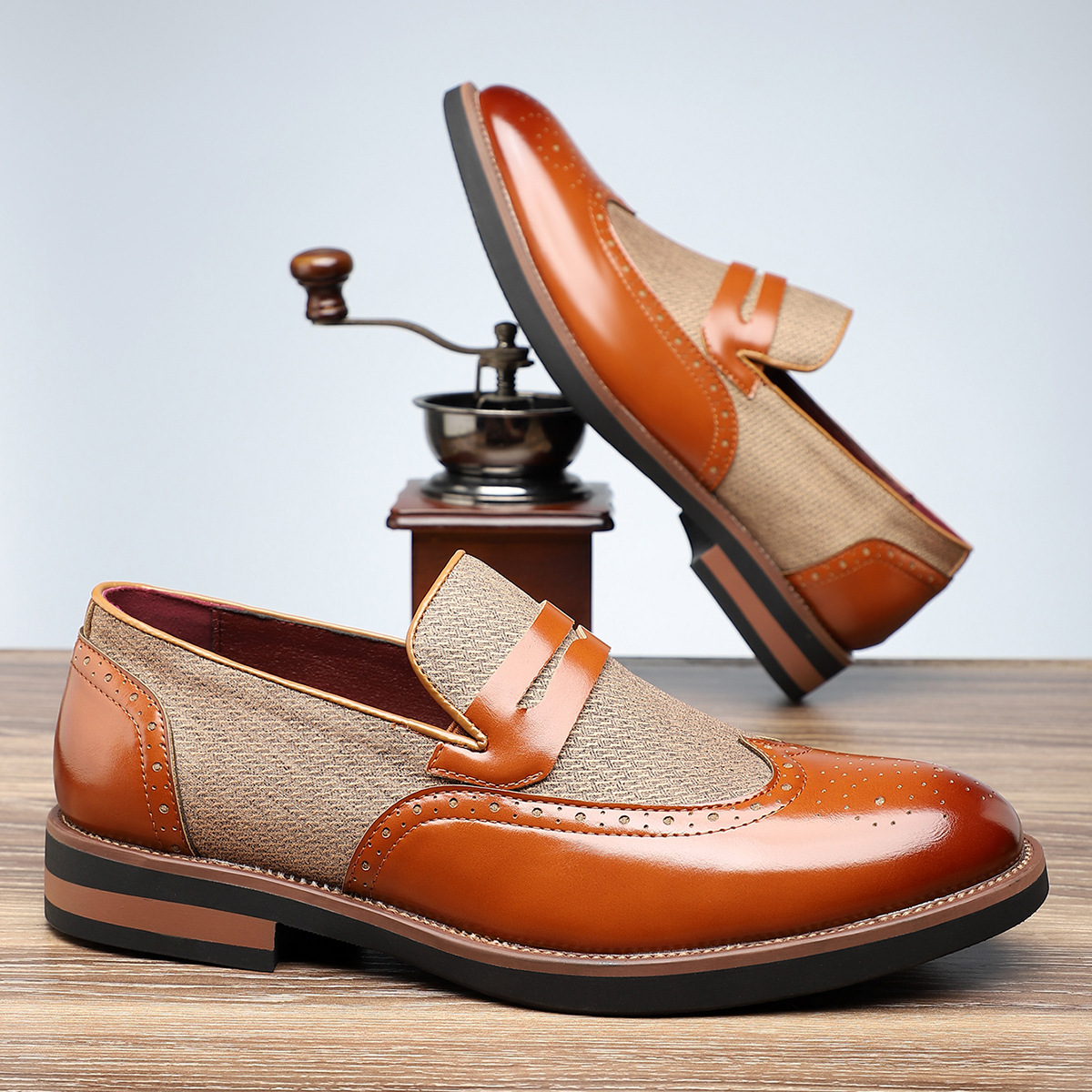 Regency Leder Brogue Slipper