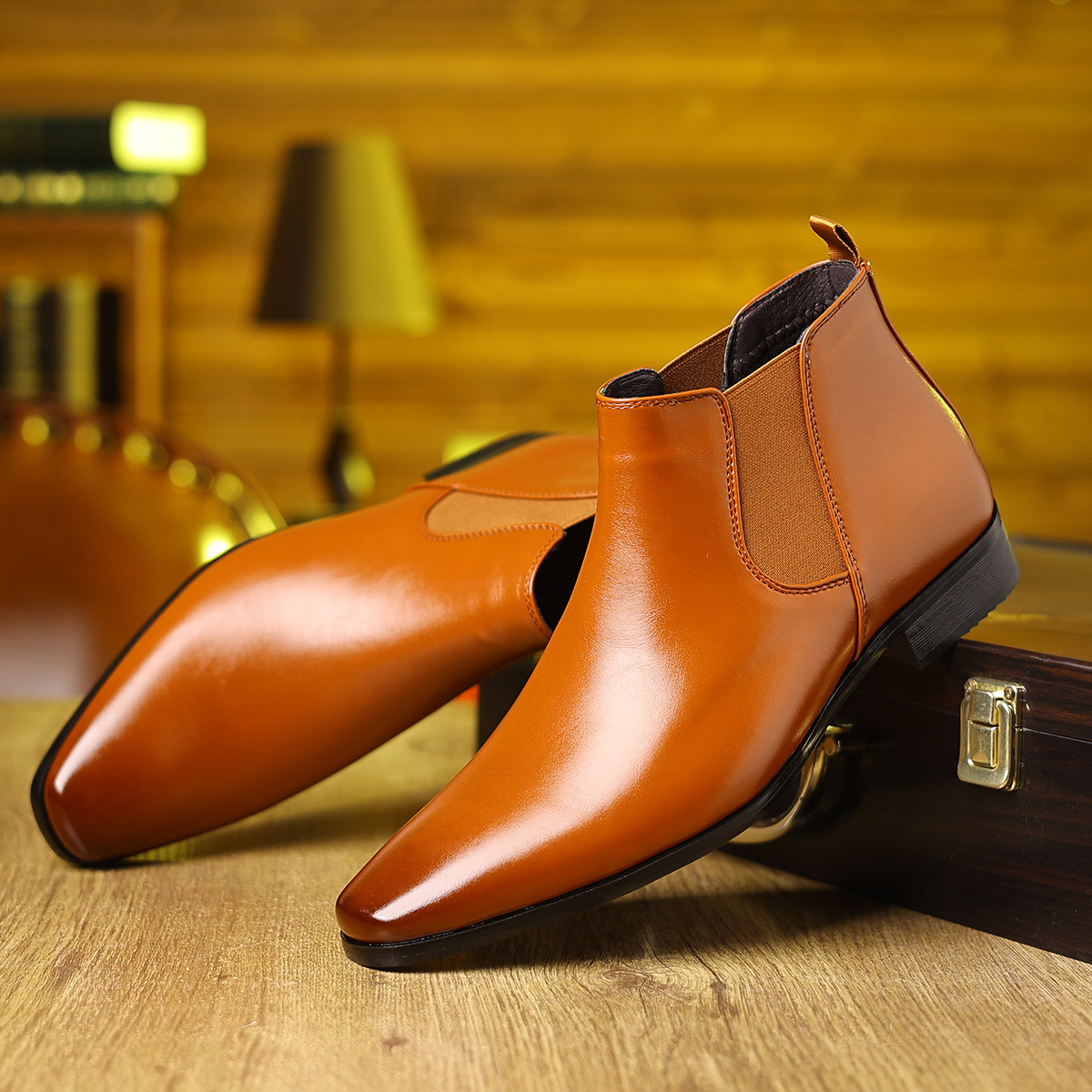 Bradford Leder Chelsea-Stiefel