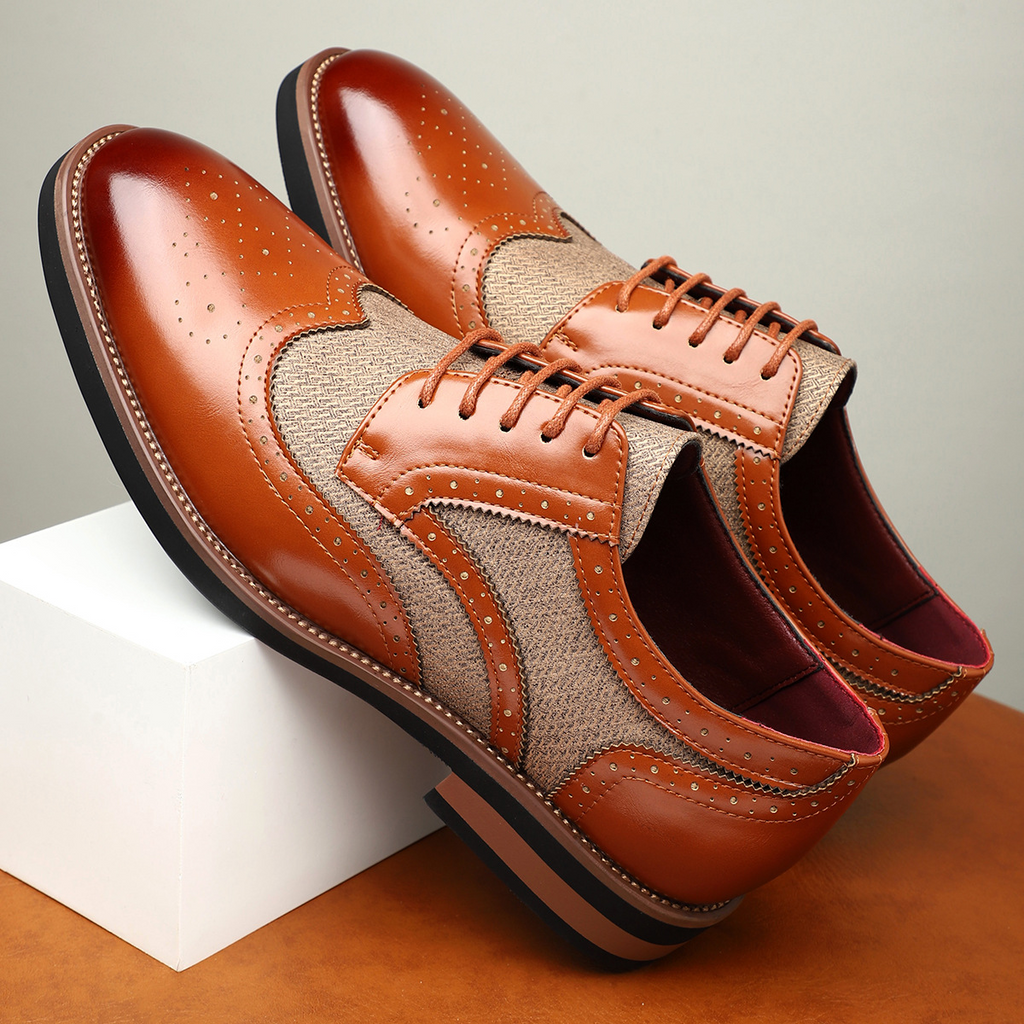Regency Leder Brogue Schnürschuhe