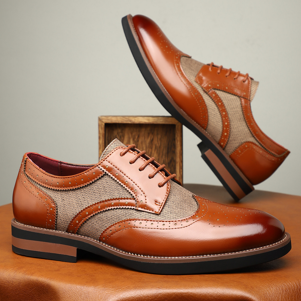 Regency Leder Brogue Schnürschuhe