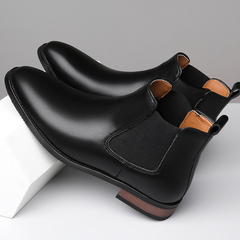 Harrison Leder Chelsea Boots