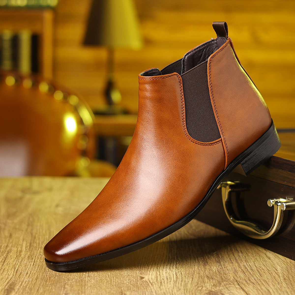 Bradford Leder Chelsea-Stiefel