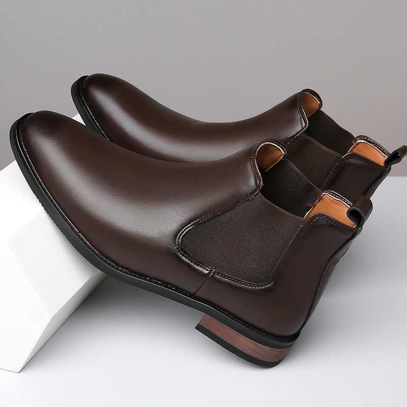 Harrison Leder Chelsea Boots