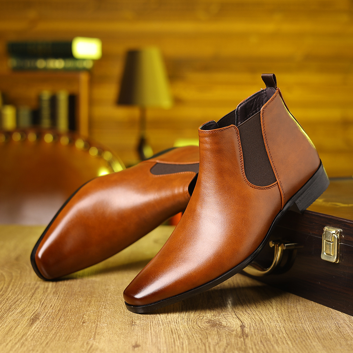 Bradford Leder Chelsea-Stiefel