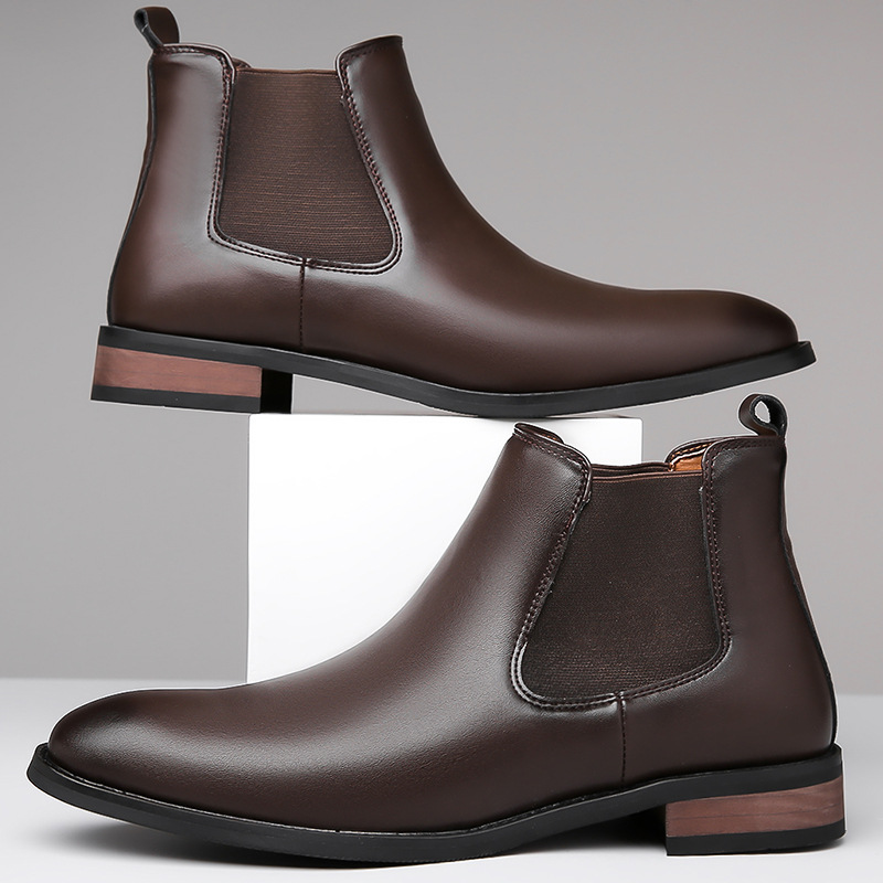 Harrison Leder Chelsea Boots