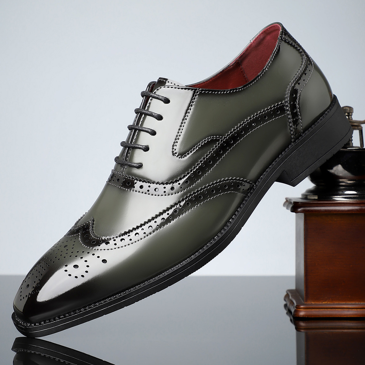 Cambridge Leder Brogue Schnürschuhe