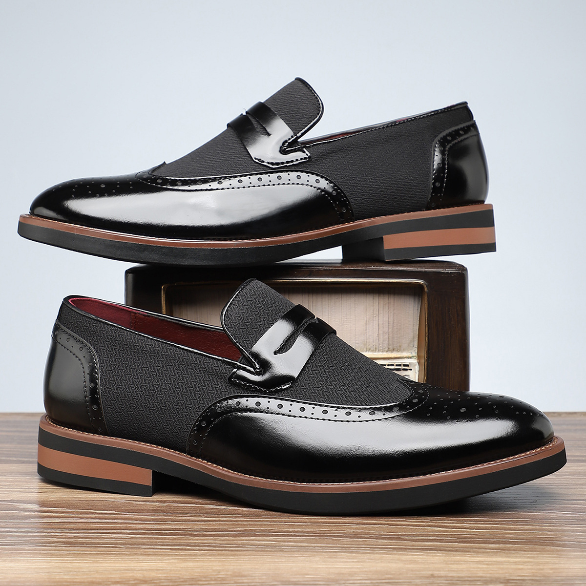 Regency Leder Brogue Slipper
