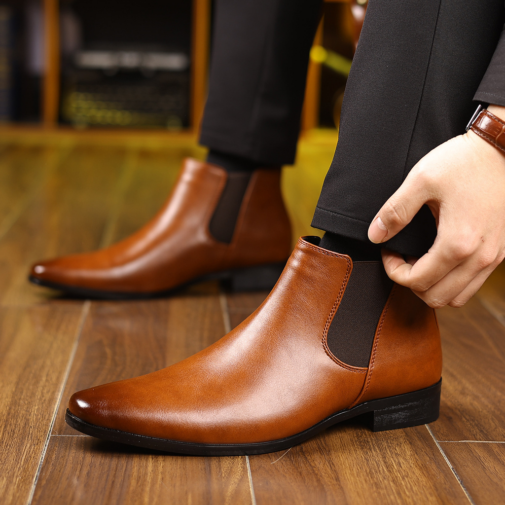 Bradford Leder Chelsea-Stiefel