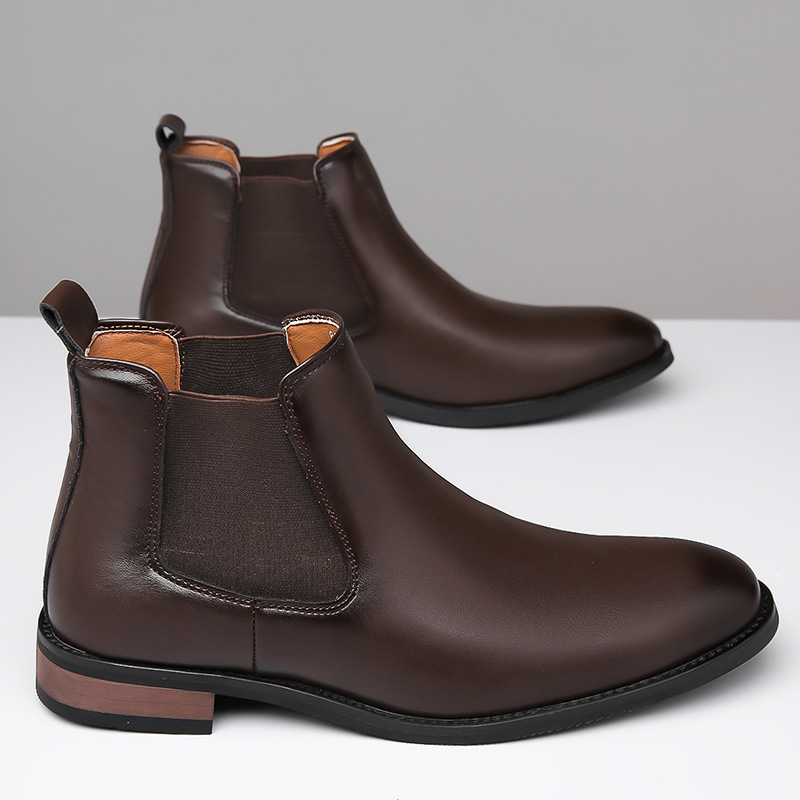 Harrison Leder Chelsea Boots
