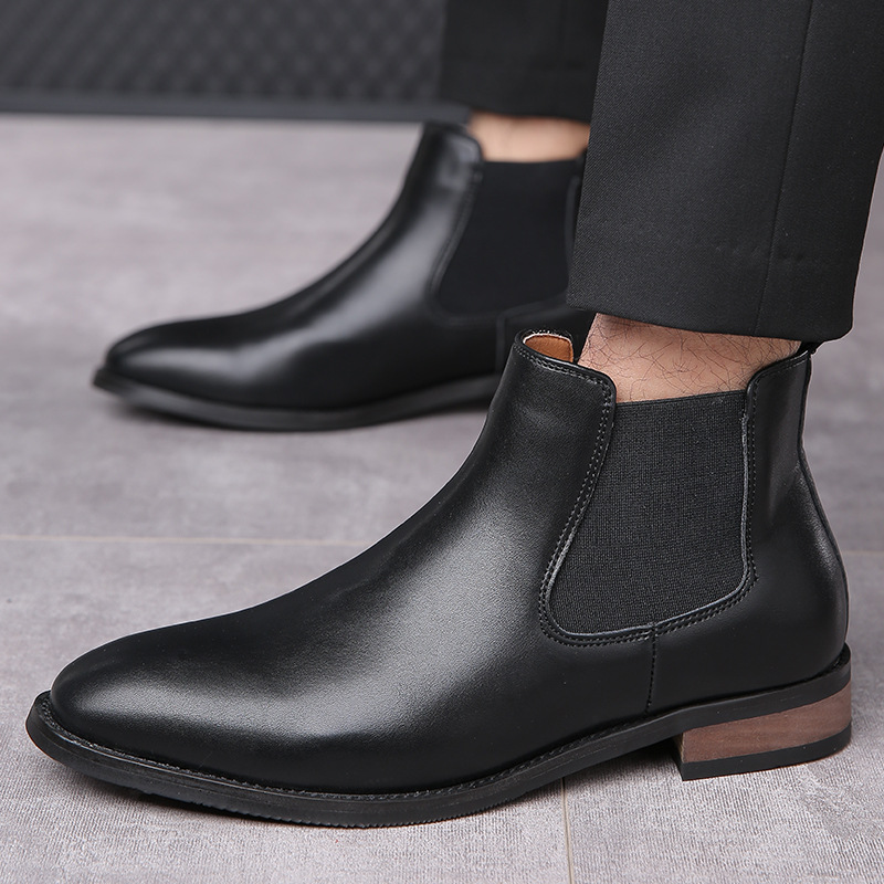 Harrison Leder Chelsea Boots